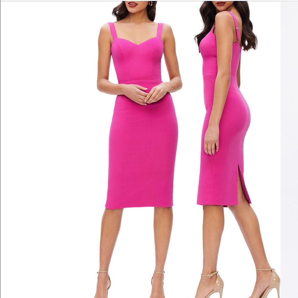 Dress the Population Pink midi dress